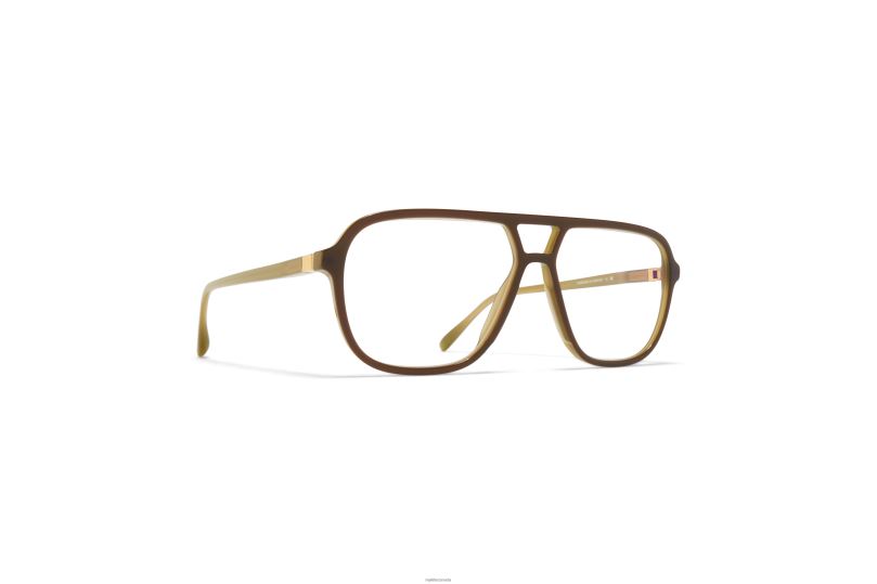KAMIMYKITA Frame: C167 Green Dark Brown/Silk Gol B260B282 Acetate