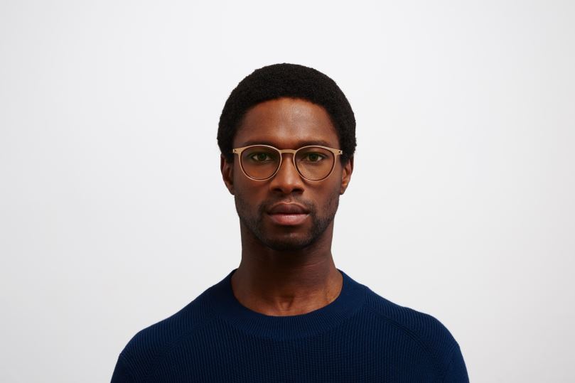 SIWAMYKITA Frame: A60 Champagne Gold/Pine Honey B260B741 Acetate