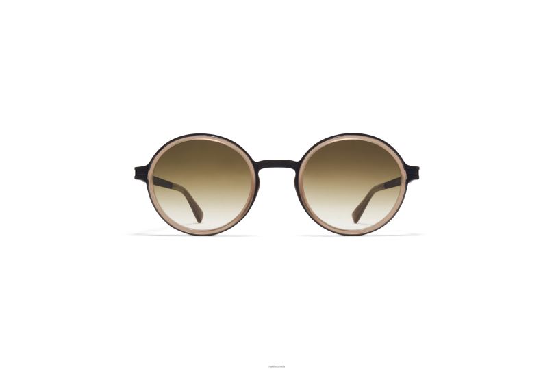 DAYOMYKITA Frame: A70 Black/Taupe|Lens: Raw Brown Gradient B260B185 Acetate