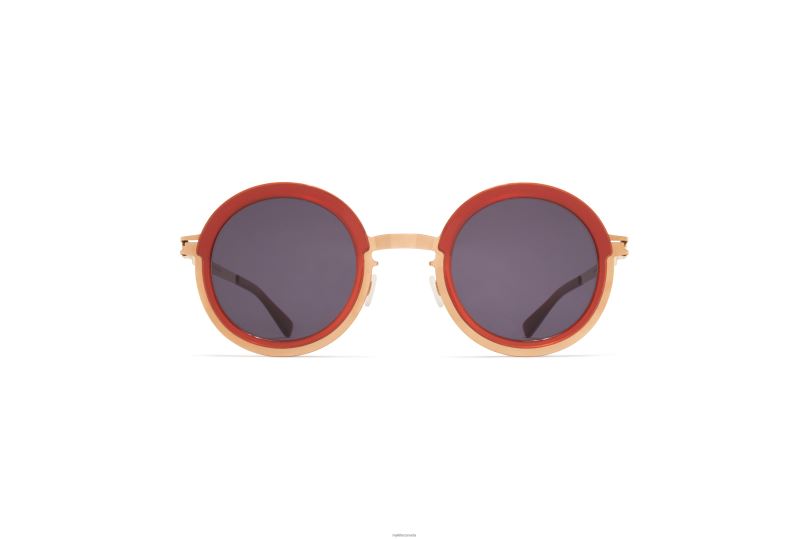 PHILLYSMYKITA Frame: A82 Champagne Gold/Milky Peach|Lens: Cool Grey Solid B260B190 Acetate