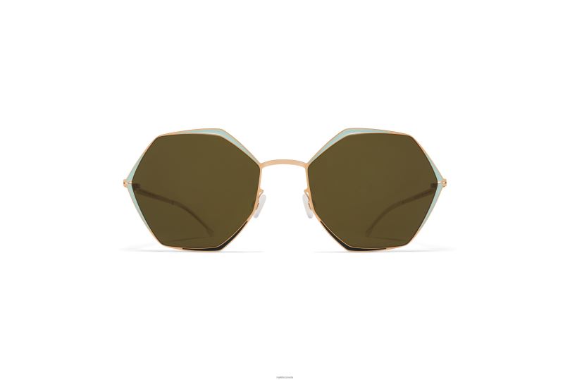 ALESSIAMYKITA Frame: Champagne Gold/Green/Moss|Lens: Raw Green Solid B260B107 Decades