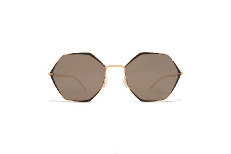 ALESSIAMYKITA Frame: Gold/Jet Black|Lens: Brilliant Grey Solid B260B104 Decades