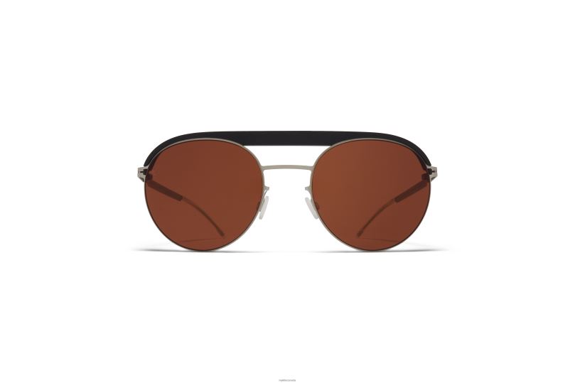 ML01MYKITA Frame: MH49 Pitch Black/Matte Silver|Lens: Leica Amber Solid B260B58 Leica