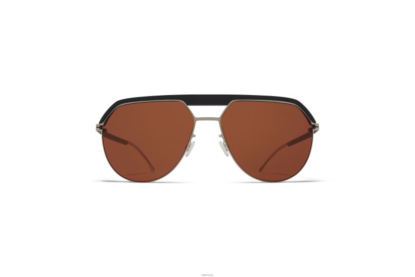ML02MYKITA Frame: MH49 Pitch Black/Matte Silver|Lens: Leica Amber Solid B260B64 Leica