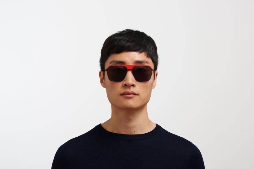 ML06MYKITA Frame: MH55 Leica Red/Black|Lens: Leica Black Solid B260B80 Leica