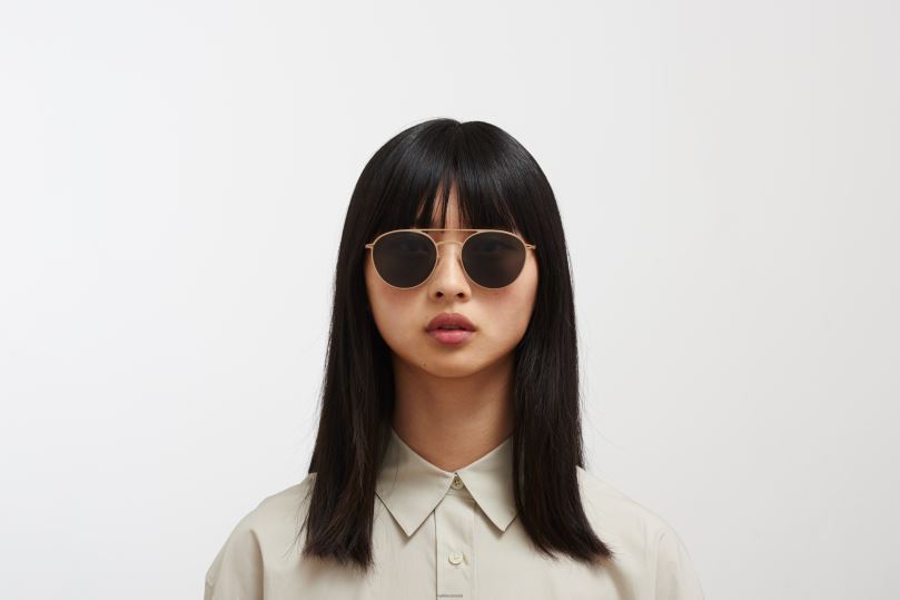 JULIANMYKITA Frame: Champagne Gold|Lens: Dark Grey Solid B260B29 Lite