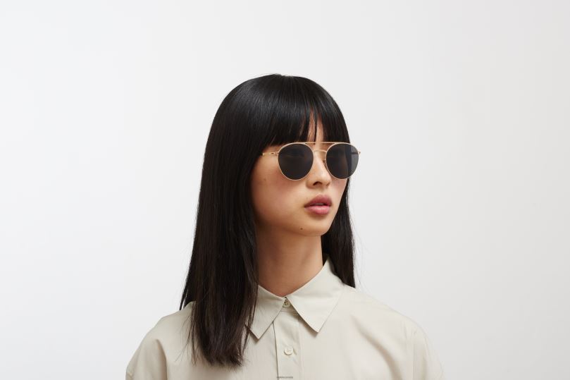 JULIANMYKITA Frame: Champagne Gold|Lens: Dark Grey Solid B260B29 Lite
