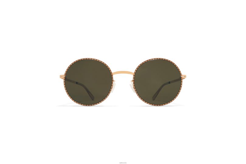 LALEMYKITA Frame: Champagne Gold/Black|Lens: Raw Green Solid B260B183 Lite