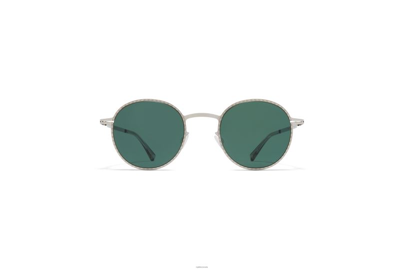 NISMYKITA Frame: Shiny Silver|Lens: Darkgreen Solid B260B209 Lite