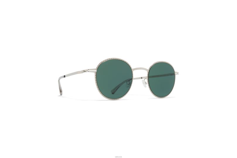 NISMYKITA Frame: Shiny Silver|Lens: Darkgreen Solid B260B209 Lite