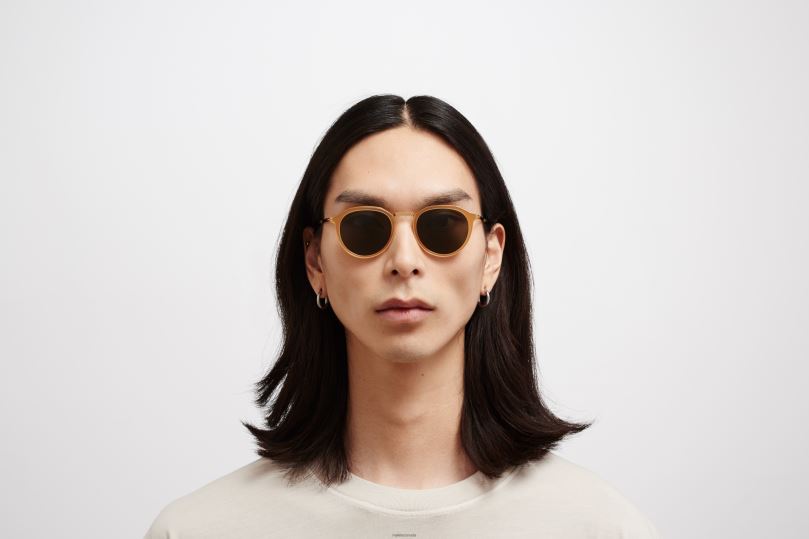 PAULSONMYKITA Frame: A56 Glossy Gold/Brown Dark Bro|Lens: Raw Green Solid B260B215 Lite