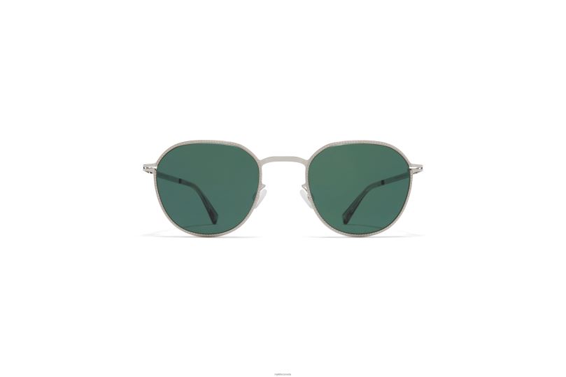 TALVIMYKITA Frame: Shiny Silver|Lens: Dark Green Solid B260B219 Lite