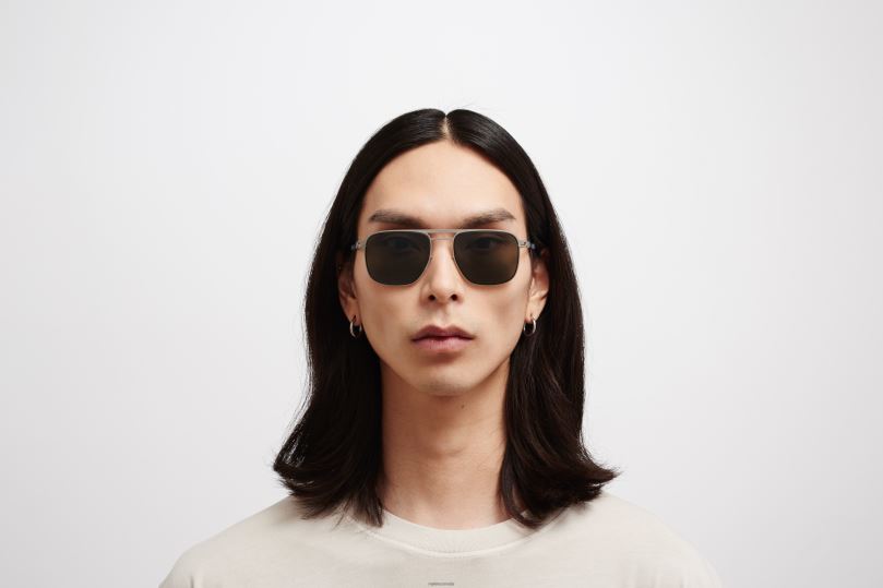 ELIMYKITA Frame: Matte Silver/Black|Lens: Polarized Pro Green B260B17 No1