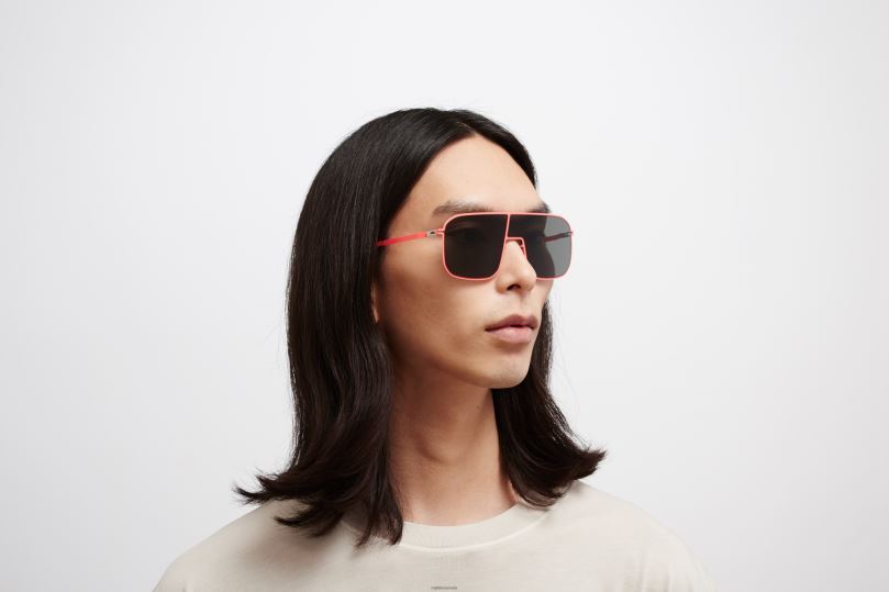 STUDIO12.2MYKITA Frame: Neon Red|Lens: Dark Grey Solid Shield B260B38 Studio